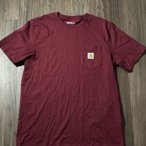 Carhartt Men's Burgundy Short Sleeve Tee